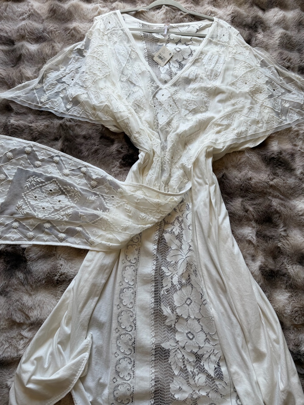 Free People Crochet Lace dress 
Vintage inspired boho in White